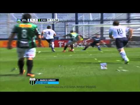 Gol de Carrasco. Vélez 1 - Nueva Chicago 1. Fecha 27. Primera División 2015. FPT
