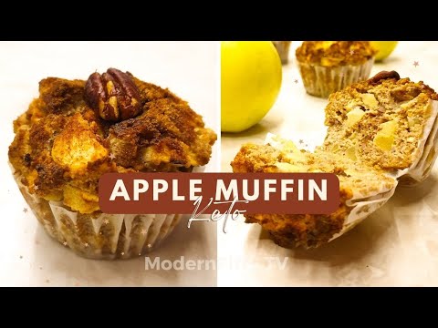 🍂Apple Cinnamon Pecan Muffins 🍎 with coconut flour - KETO