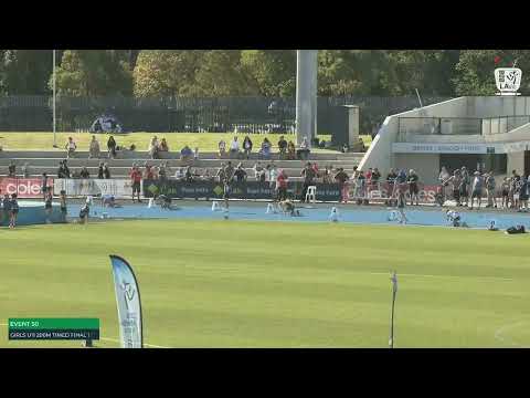 U11 Girls 200m Timed Final 1: 2022 Commonwealth Bank State Track and Field Championships // LAVicTV