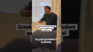 He said he was related to Aristotle😂 #students #university #college #greek #european #classroom