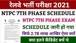 ntpc 7th phase exam schedule जारी | ntpc 7th phase exam date | rrb ntpc 7th phase | group d exam