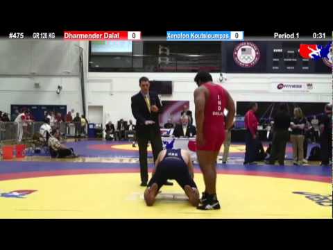 Schultz GR 120 KG Quarterfinal: D. Dalal (India) vs. Xenofon Koutsioumpas (Greece)