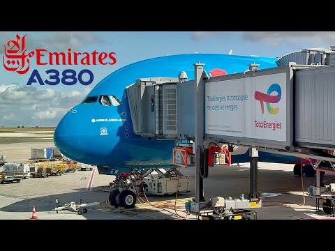 4K BLUE A380! Emirates Economy Class 🇫🇷 Paris CDG - Dubai DXB 🇦🇪 [FULL FLIGHT REPORT]