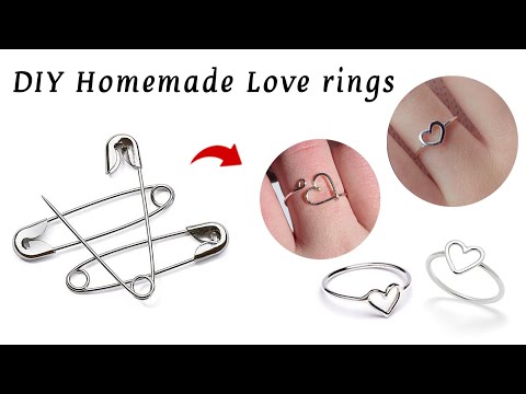 DIY Homemade love ring 😍🥰/how to make rings at home/easy ring making/homemade rings