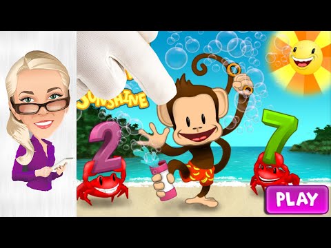Monkey Math School Sunshine! ☀️ Fun Math Games for Preschool Kids!