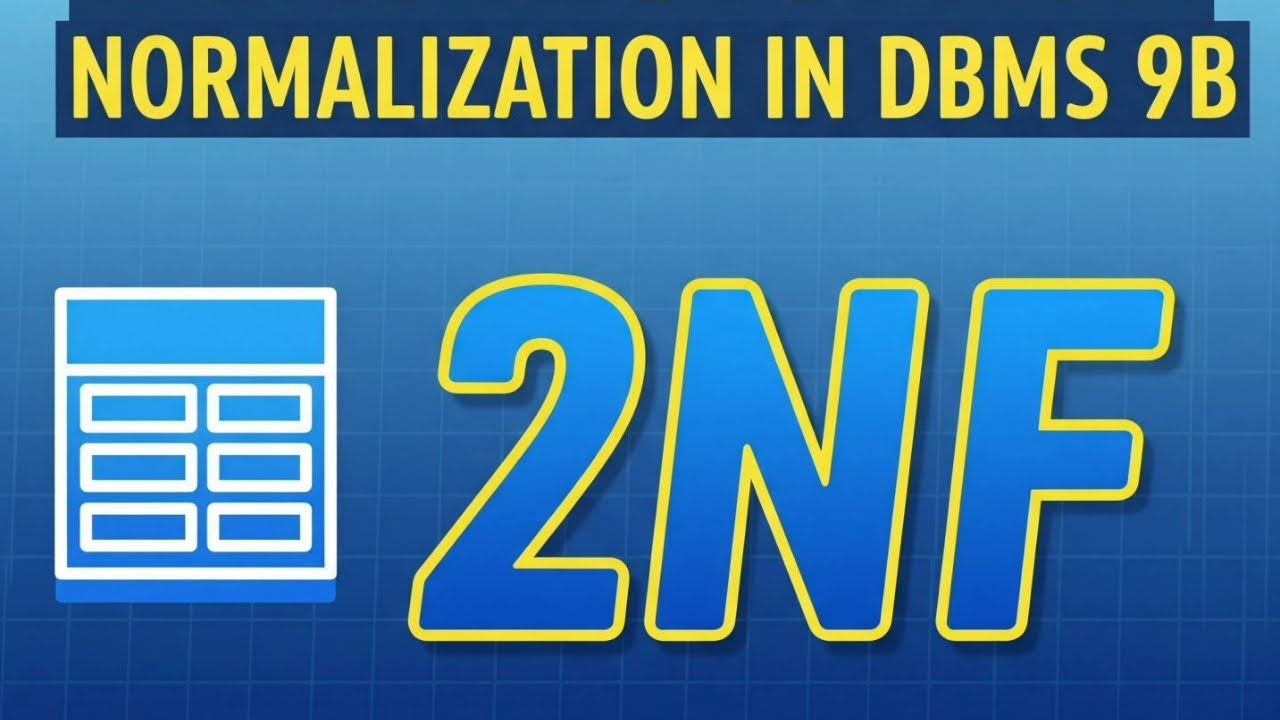 DBMS Lecture 9 Part B | Second Normal Form (2NF) in DBMS | Normalization Explained