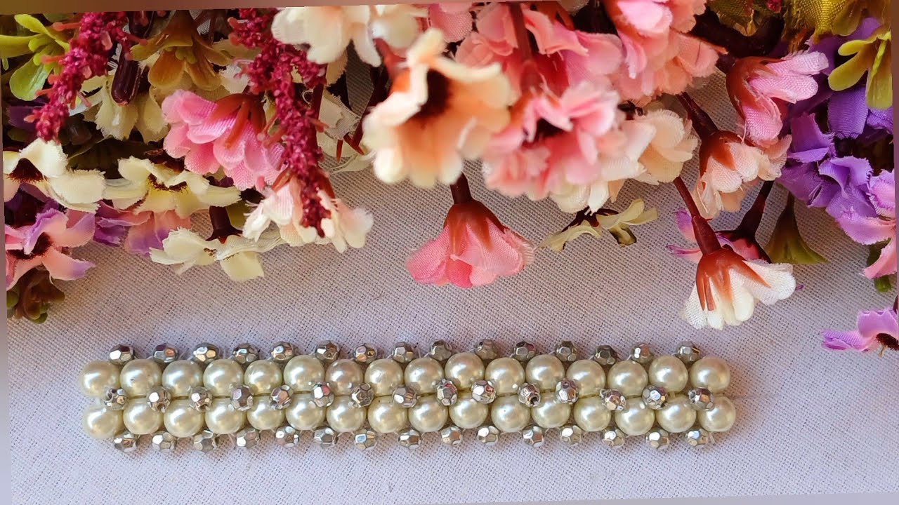 Teaching border embroidery with a special style#diy