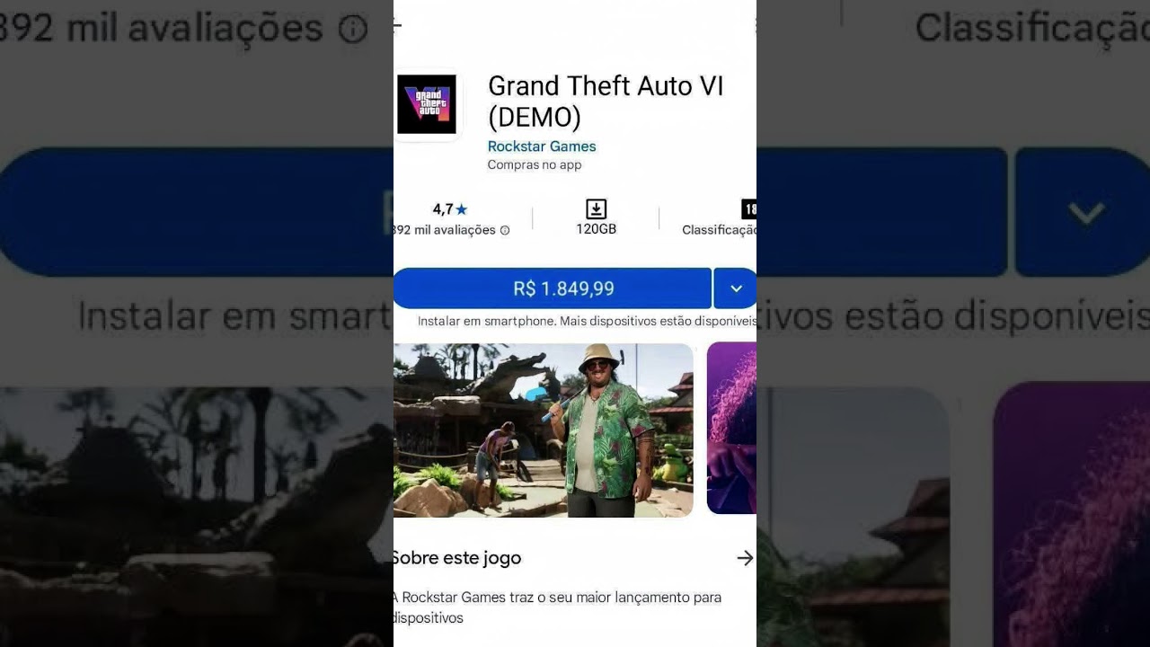 GTA 6 PARA CELULAR: JÁ ESTÁ DISPONÍVEL! 📱🔥 (Gameplay Completo + Como Baixar! #gta #gta6 #rockstar