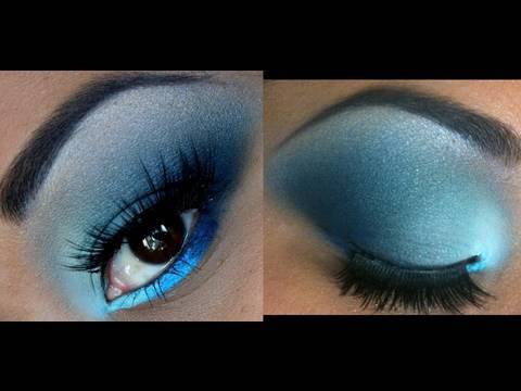 Bright to Dark Blue eyeshadow tutorial!