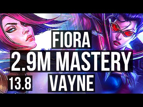FIORA vs VAYNE (TOP) | 2.9M mastery, 6 solo kills | KR Grandmaster | 13.8