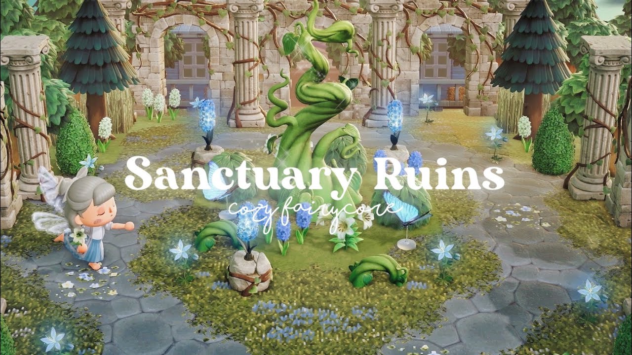 あつ森 | 妖精の自然島 案内所前 遺跡の広場🧚 | Fairycore Resident Services | Animal Crossing New Horizons