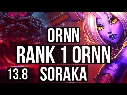 ORNN vs SORAKA (TOP) | Rank 1 Ornn, 5/3/12, Rank 20 | TR Challenger | 13.8