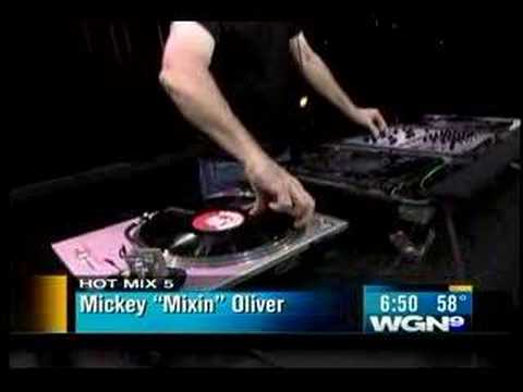 Mickey Oliver of the Hot Mix 5 Live on WGN TV