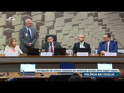 Crimes em escolas: proposta estabelece diretrizes para divulgar