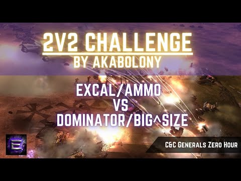 ExCaL, Ammo, vs DoMiNaToR, BiG^SiZe | 2v2 PRO CHALLENGE, by AKABolony | C&C Zero Hour