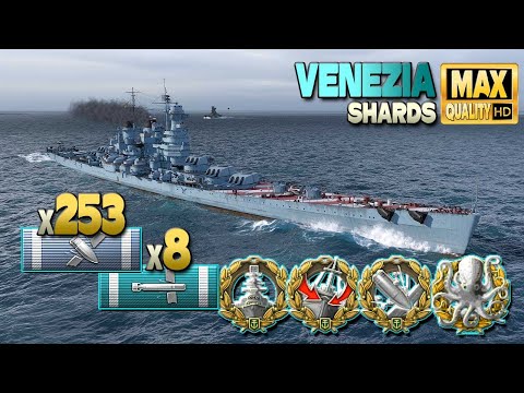 Cruiser Venezia with a great game on map Shards - World of Warships