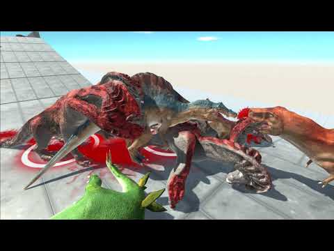 DINOSAUR ARMY on the Ramp vs Massive Army - Animal Revolt Battle Simulator