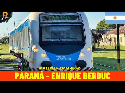 Cab Ride Paraná - Enrique Berduc (Servicio regional Entre Ríos, Argentina) train driver's view 4K