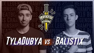 can't believe balistix copied me at（00:06:05 - 00:06:57） - TylaDubya vs Balistix | Beatbox Legends Championships 2019 | Top 16