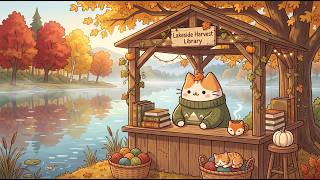 Autumn Lofi for Work | Cozy Lakeside Library Focus Beats