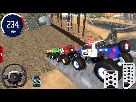 Juegos De Carros - Police Monster Truck Racing Offroad Simulator #2 - Android / IOS GamePlays 2025