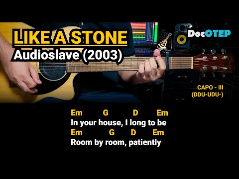 Like a Stone - Audioslave (2003) Easy Guitar Chords Tutorial with Lyrics