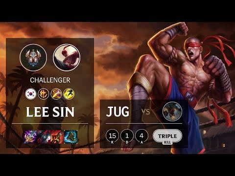 Lee Sin Jungle vs Fiddlesticks - KR Challenger Patch 10.7