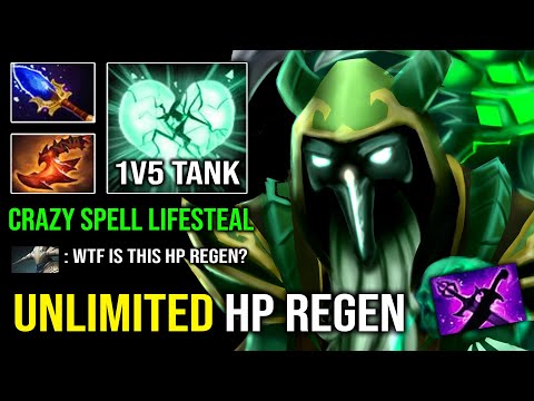 UNLIMITED HP REGEN 12Min Kaya and Sange Necrophos Crazy Spell Lifesteal +854 GPM Dota 2