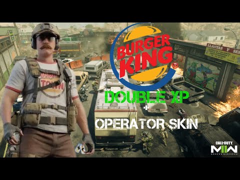 HOW TO REDEEM BURGER KING OPERATOR SKIN + DOUBLE XP- MW2