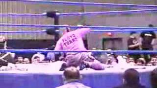 Wrestler set on fire!!!!