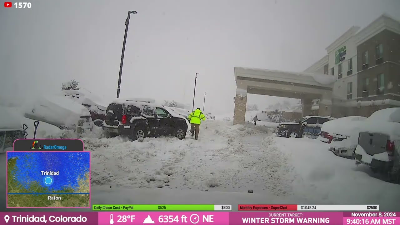 🔴COLORADO CRIPPLING SNOWSTORM - LIVE STORM CHASER