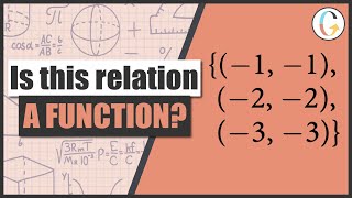 Determine if This Relation Represents a Function: {(-1, -1), (-2, -2), (-3, -3)}