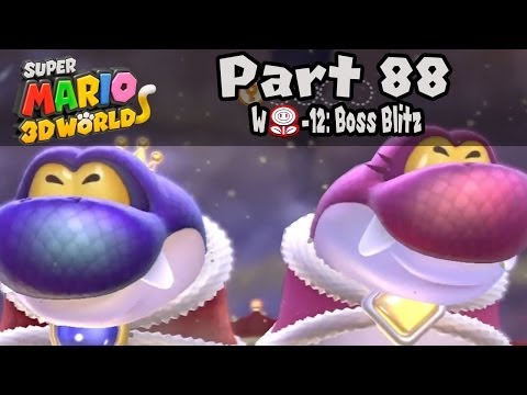Super Mario 3D World - Part 88: World Flower-12 "Boss Blitz" 100% Walkthrough!