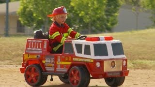 Kids Fire Engine  (Ride On) Unboxing and Review