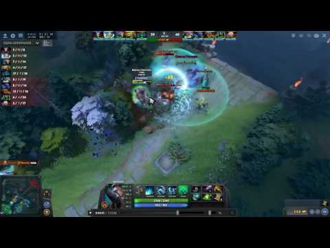 Phantom Assassin kills Earthshaker, Rubick and Sniper assisted by Pudge and Magnataur
