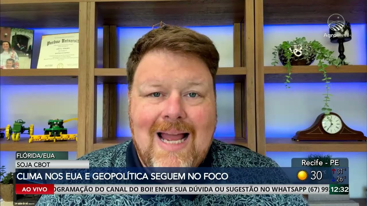 Soja acompanha clima nos EUA, geopolítica e avanço das lavouras