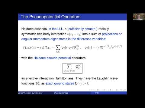Emergence of Haldane Pseudo-Potentials in Systems with Short-Range Interactions - Jakob Yngvason
