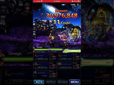 [FFBE] - Trial Boss - Scorn of the Ancient Hellbringer (Omega Weapon) All Missions 3 Turn Kill
