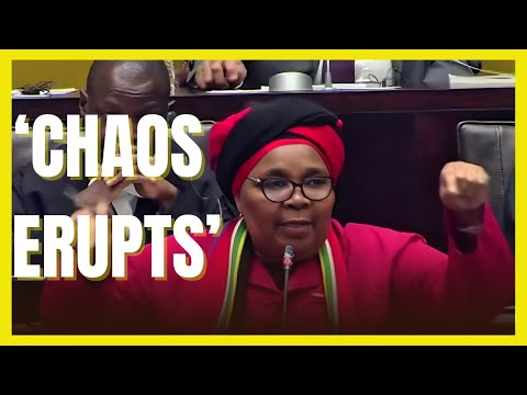CHAOS ERUPTS EFF's Mam'Khawula Takes Parliament by Storm | Politics news | South African Parliament