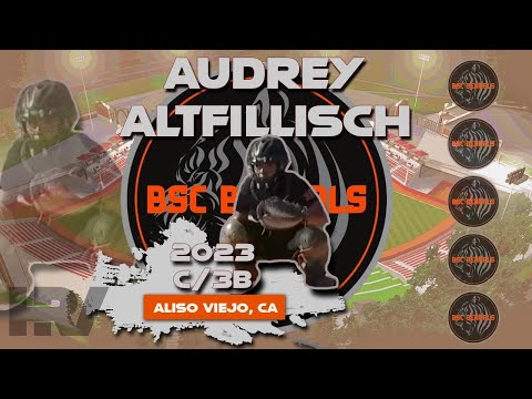 2023 Audrey Altfillisch Catcher and Third Base, Softball Skills Video - BSC Bengals