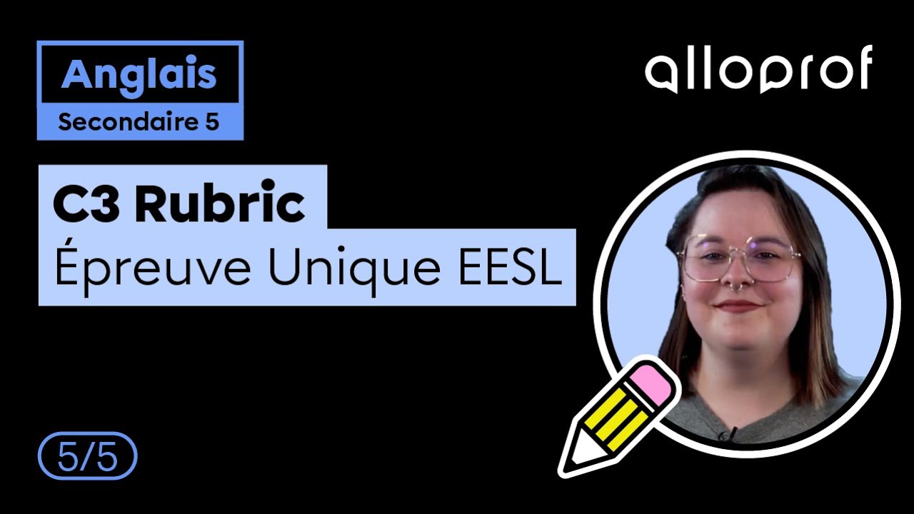 Épreuve unique 5 EESL—C3 Rubric