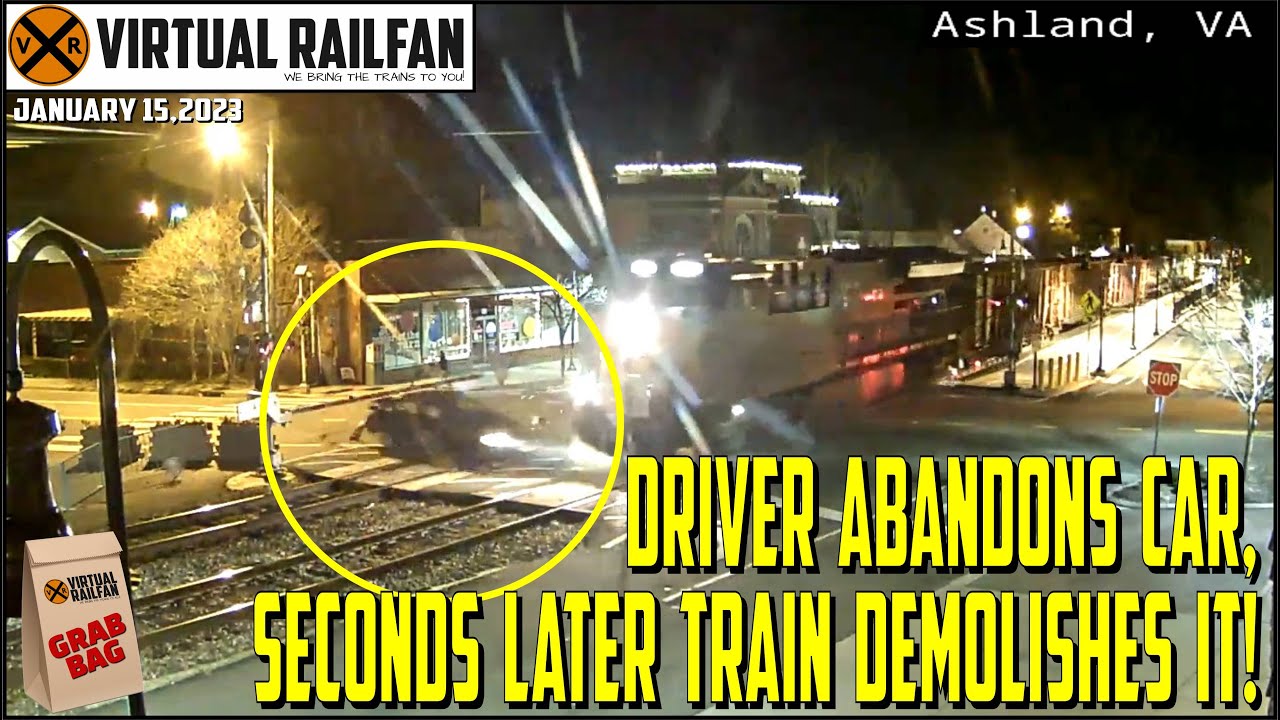 DRIVER ABANDONS CAR AND SECONDS LATER A TRAIN DESTROYS IT. SPECIAL ONE DAY GRAB BAG! 01/15/23