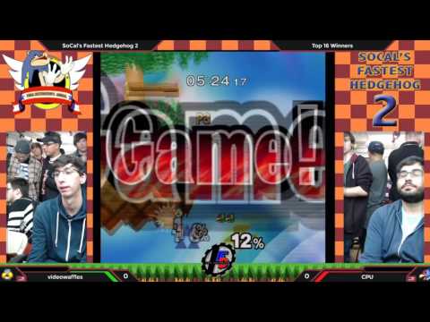 SoCal's Fastest Hedgehogs 2 - VideoWaffles (Sheik) vs. CPU (Falco) - SSBM Top 16 Winners Singles