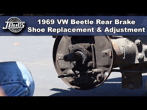 JBugs - 1969 VW Beetle - Rear Brake Shoe Replacement and Adjustment