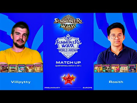 Rosith vs Viilipytty. SWC2021 Europe Preliminary Day 1 in Summoners War