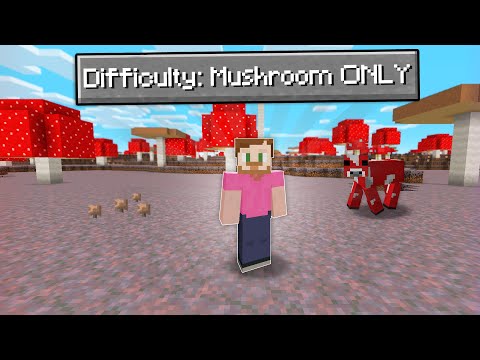Mind-Blowing Minecraft Challenge: Mushroom-Only World!