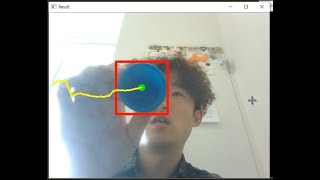 OpenCV 기반으로 파란공 트래킹하여 그림 그리기(Draw a picture as a result of tracking a blue ball based on OpenCV)