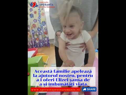 ELIZA este o minune de fetiță de 3 ani din Șiria, al cărui destin depinde de o sumă de bani de care familia nu dispune. Orice ajutor este binevenit, pentru o operație care ar putea să o ajute să umble