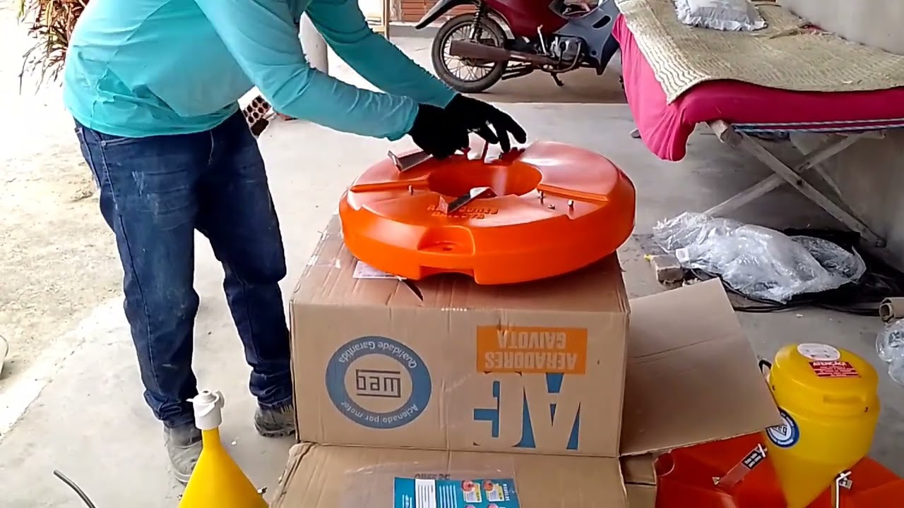 Montagem do aerador chafariz