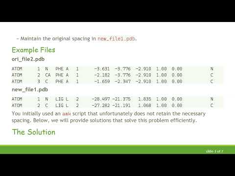 How to Replace Columns in PDB Files Using awk